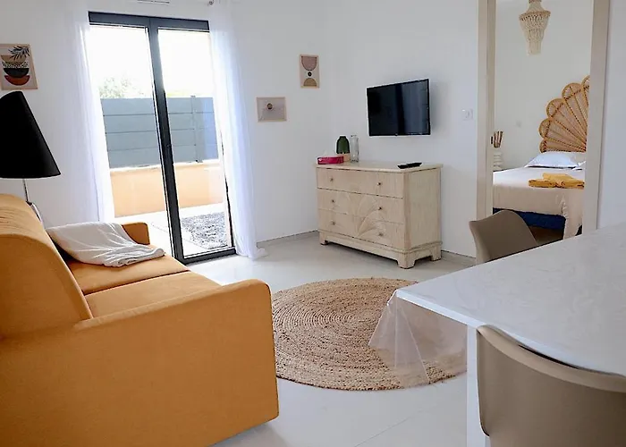 Apartamento T2 SUN 3 étoiles- Plage&Commerces à 200m- Terrasse avec Barbecue- Résidence neuve avec Parking&Wifi