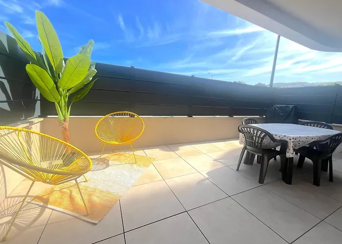 Apartamento T2 SUN 3 étoiles- Plage&Commerces à 200m- Terrasse avec Barbecue- Résidence neuve avec Parking&Wifi